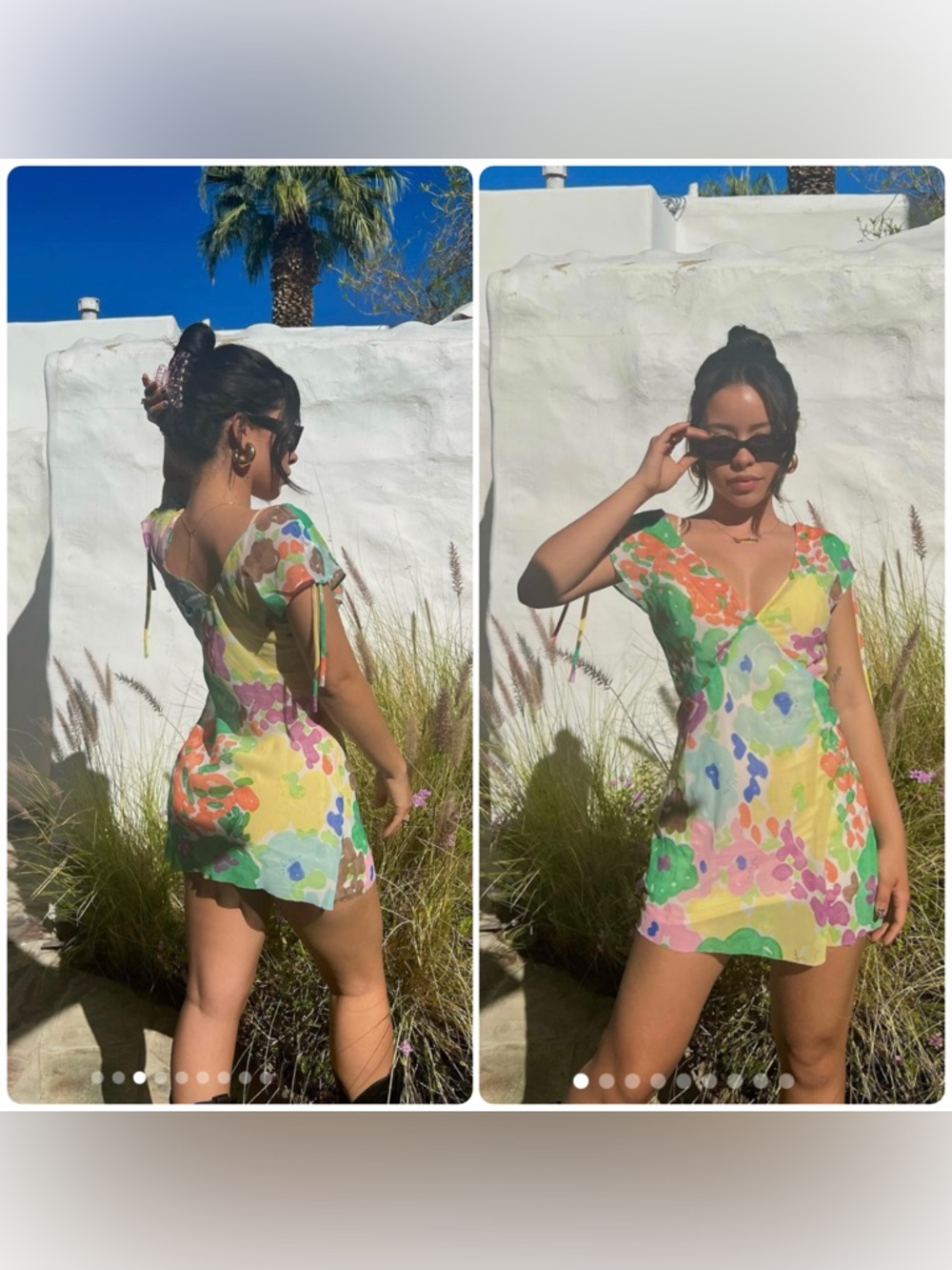 New! With Jean Lani Sheer Floral Mini Slip Dress 🌼 XS